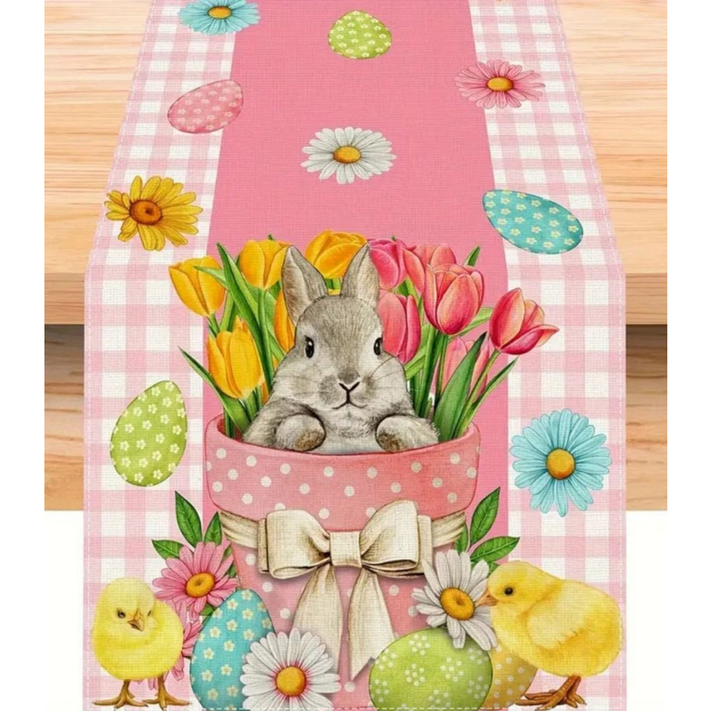 Table Runner 36 in x 13 in Pink